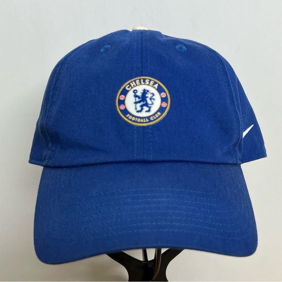 Nike Heritage86 Chelsea FC Soccer Football Blue Adjustable Strapback Hat Cap - Picture 1 of 5
